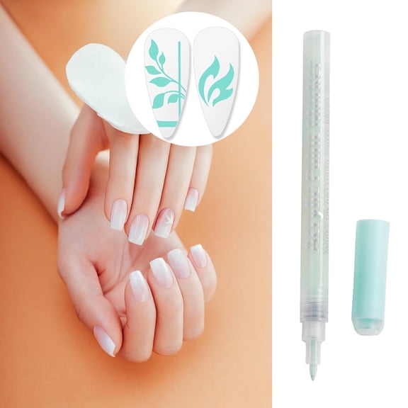 Qonioi Acrylic Marker Pen, Nail Art Painting Graffiti Pen for DIY Nails, Watercolor Hand Drawn Dots and Hooks No Baking 5ml