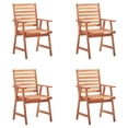 thumbnail image 3 of Sillas para Comedor de Patio Casafoyer 4 piezas en Madera Maciza de Acacia con Cojines, 3 of 5