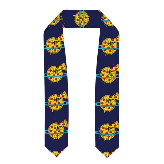 Kdxio PLANETA EN FORMA DE PIZZA Graduation Stole Class, Graduation Sash, Unisex Adult 36" Academic Commencements-Flattened