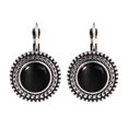 thumbnail image 1 of Guardurnaity 1 par de pendientes colgantes de piedra redondos grandes bohemios para mujeres y niñas, joyería tallada, pendientes tibetanos Vintage Ropa, zapatos y accesorios Miscelánea Negro, 1 of 6
