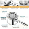 thumbnail image 5 of Walchoice 2QT Saucepan with Lid, 2 Quart Stainless Steel Small Sauce Pan, Tri-ply Composite Bottom, Heavy Duty Induction Cooking Pot for Warming Milk, Making Pasta, Boiling Soup, Dishwasher Safe, 5 of 9