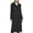 Black, variant on New York Womens 17OMW212 Double Breasted Luxury Wool-Blend Full Length Maxi Coat - Black - 8