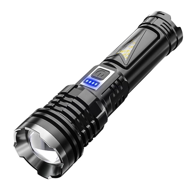 SGACAI Linterna portátil multifuncional con zoom telescópico y carga tipo C