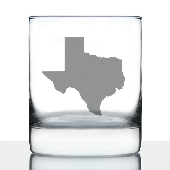 Bevvee Whiskey Rocks Glass 10.25 oz State Of Texas Texas Enthusiast Gifts Glassware & Drinkware