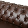 thumbnail image 4 of Noble House Leesburg Indoor Contemporary Sectional Sofa, Dark Brown, 4 of 13