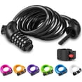thumbnail image 1 of Bike Lock with 5-Digit Code Bicycle Lock Combination Cable Lock Lightweight & Security Bike Chain Lock for Bicycle, Mountain Bike, Scooter, 1 of 7