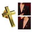 thumbnail image 2 of Fashion Cross Brooch Pin Religious Corsage Alloy Material Lapel Pin for Clothing, 2 of 11