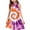 Sky Blue., variant on Agkizg Girls Summer Dress Gradient Floral Print Sleeveless Spaghetti Strap Sundress Comfortable Fitting Dress,Sizes 13-14 Years