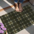 thumbnail image 4 of Brown and Yellow Checkered Pattern Washable Non Slip Indoor Door Mat, Decorative Entry Rug for Entrance, Bedroom, Kitchen, Bathroom, 20"x32", 4 of 6