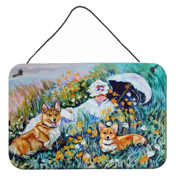 Carolines Treasures 7324DS812 Corgi Classics Wall or Door Hanging Prints 8x12 multicolor