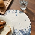thumbnail image 3 of Blue Starfish Coastal Round 15 Inch Placemats Set of 6, Eucalyptus Summer Nautical Shell Rustic HeatResistant Non Slip Place Mats for Dining Table, Wipeable Kitchen Table Mats for Housewarming, 3 of 9