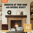 thumbnail image 2 of VEVOR Fireplace Mantel Wood Shelf Floating Rustic Fireplace Mantel 48" Brown, 2 of 9