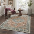 thumbnail image 3 of KUETH 9X12 Vintage Area Rugs Machine Washable Rugs for Living Room, Non Slip Flat Pile Rug with Rubber Backing, Boho Rug for Entryway Bedroom Dining Room Home Office, 3 of 4