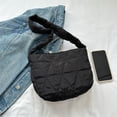 thumbnail image 3 of Bolso Mujer Acolchado Tote Casual Puffer Hobo Axila Acolchado Citas Negro, 3 of 9