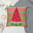 thumbnail image 2 of PHYHOO Super Soft Throw Pillow Covers Decorative Summer Fruits Theme Pink Cartoon Watermelon Square Cushion Cover Throw Pillow Case for Home Live Room (Pink Cartoon Watermelon) White, 2 of 5