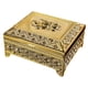thumbnail image 2 of Joyero con grabado floral jinwen Joyero rectangular regalo de aniversario para mujer Dorado, 2 of 6