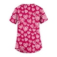 thumbnail image 5 of Garbnen S-5XL Valentines Scrubs for Women Short Sleeve V Neck Heart Pattern Nursing Uniforms for Women with Pocket Stretch Workwear for Nurses, 5 of 5