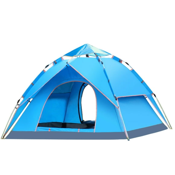 Instant Pop Up Tent for 3-4 Person Automatic Camping Tent Dome Tent Double Layer Waterproof Family Tent for Hiking Backpacking Beach