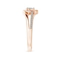 thumbnail image 3 of ANGARA Natural Diamond Heart Promise Ring in 14K Rose Gold for Women (Size-4mm | Color-K | Clarity-I3) | April Birthstone, Birthday, Anniversary, Jewelry Gift for Women | Natural Diamond Ring, 3 of 8