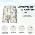 thumbnail image 5 of Balery Vintage Stylized White Color Mens Swim Trunks Swim Shorts for Men Quick Dry Inseam Beach Shorts with Compression Liner Pocket-Medium, 5 of 9