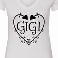 thumbnail image 4 of Inktastic Gigi with Hearts and Swirls Women's V-Neck T-Shirt, 4 of 5
