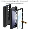 thumbnail image 3 of SaniMore for Samsung Galaxy Z Fold 5 Case with Bracket, [Pen Tray Hinge] Super Adsorption Cover with HD Screen Tempered Film Lens Protection Explosion-proof Shell for Galaxy Z Fold 5, Gold, 3 of 10