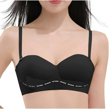 SMihono Women s Lightly Padded Balconette Bra T Shirt Supportive Underwire Plus Size Demi Everyday Bras Comfortable Brassiere Black 34