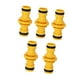 thumbnail image 1 of 5 conectores para manguera de jardín, herméticos, de conexión rápida, doble macho, para de riego de jardín exterior. Amarillo, 1 of 9