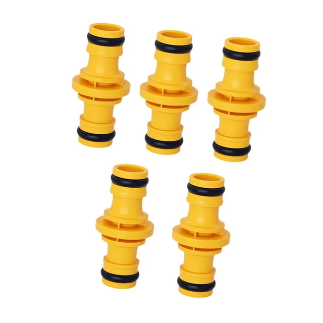 5 piezas Conector de tubería de manguera de jardín con conector masculino de reparación rápida Conexión de agua Junta de agua para equipos de riego de Amarillo