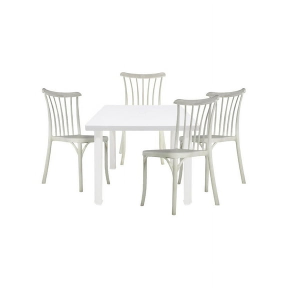 Comedor 4 personas para exterior ó eventos Blanco