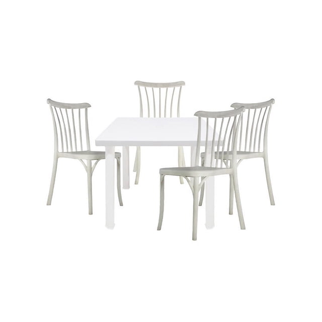 Comedor 4 personas para exterior ó eventos Blanco