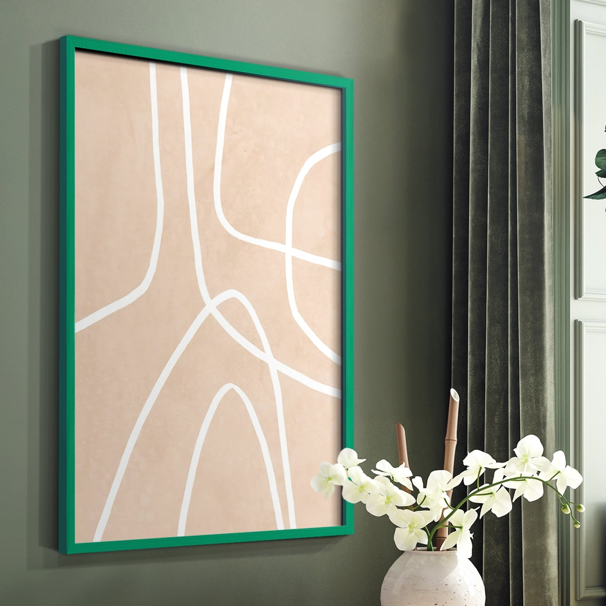 Clean Contour I in Paper Solid Wood 11 x 14 Framed Print