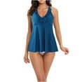 thumbnail image 1 of EGNMCR Bikinis Bikini Ensemble pour Femmes, Camisole Fendue, Ensembles à Imprimé Conservateur, 1 of 4