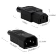 thumbnail image 3 of MYG Electrical AC Outlet 3 Female/Male Inlet Plug Connector 3 Pin Socket Mount, 3 of 9
