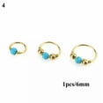 thumbnail image 5 of K-KED Body Piercing Delicate Jewelry 1Pcs Nose Ring Faux Turquoise Nose Piercing Hoop Rose Gold-13, 5 of 9