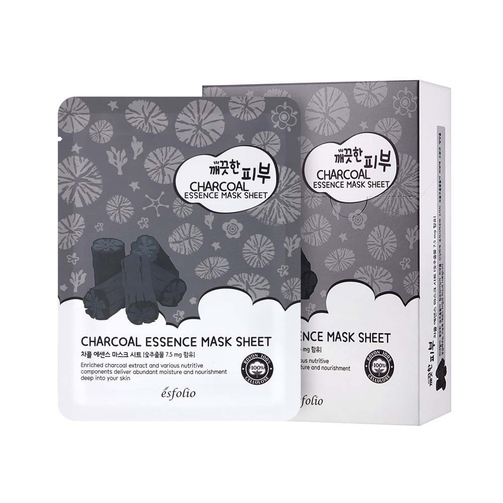 Esfolio Charcoal Essence Mask 10 Sheets