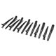 thumbnail image 3 of Juego de 12 pinzas para cabello, diseño práctico para peinados perfectos, color negro, material plástico y metal, longitud aproximada de 10 cm, ideal para manejar cabello grueso o rizado., 3 of 6