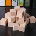 thumbnail image 5 of ZUARFY Wooden Cubes Natural Unfinished Craft Wood Blocks for Baby Shower Pack of 20, 5 of 8