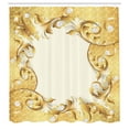 thumbnail image 3 of Ambesonne Vintage Shower Curtain, Golden Floral Ornament, 69"Wx84"L, Cream Yellow, 3 of 5