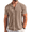 Dark Beige, variant on COOFANDY Men Short Sleeve Knit Shirt Vintaged Casual Shirts Button Down Polo Shirt