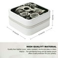 thumbnail image 2 of ZFLMY Skull Roses Gothic Travel Jewelry Box for Necklaces Rings Earrings White, 2 of 5
