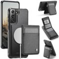 thumbnail image 1 of Funda trasera de cuero para Samsung Galaxy S21 FE 5G, compatible con funda MagSafe y con tarjetero., 1 of 5