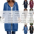 thumbnail image 3 of aohooy Long Zip Up Hoodie Women Oversized Long Sleeve Pullover Tunic Sweatshirts with Pockets Athletic Lightweight Plus Size Wine,M, 3 of 8