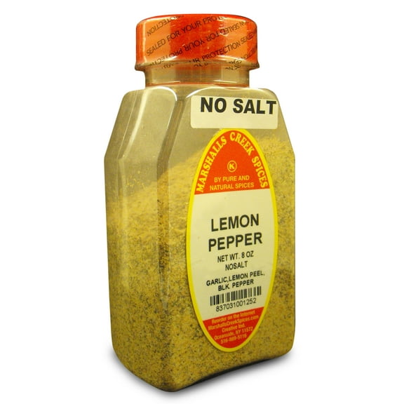 Marshalls Creek Spices, Select LEMON PEPPER SEASONING NO SALT 8 ounces C10