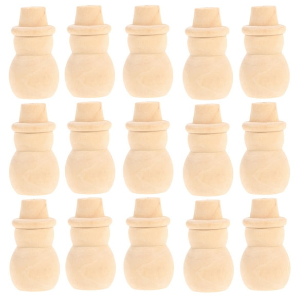 NICEXMAS Snowman Wooden Craft DIY Painting Wood 20Pack