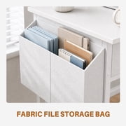 edx Small Desk with Drawers & Iron Hook, 32 Inch Computer Desk,White Vanity Desk with Storage Bag Modern Gaming Writing Desk Study Table for Home Office, White