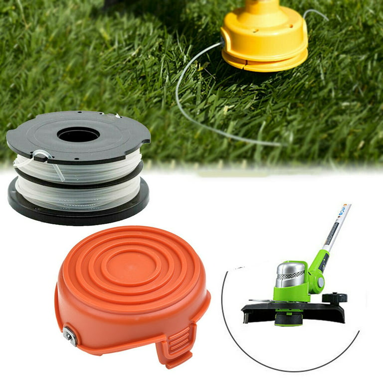 Ruibeauty Replacement Trimmer Spool Line for Black & Decker Strimmer with  Cover Cap + Spool & Line GL687 GL690 