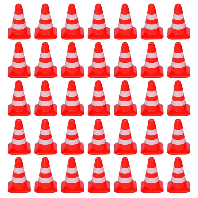 KAKOWELY Simulation Barricade 35Pcs Plastic Roadblock Plaything Traffic Sign Models Children Educational Toys0.98"X0.67"X0.67"