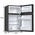 thumbnail image 3 of KNDKO 3.5Cu.Ft Mini Refrigerator with Freezer, Two Door Mini Fridge with Adjustable Thermostat for Bedroom/Office/Dorm/Kitchen (BLACK), 3 of 10