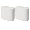 thumbnail image 1 of Botes de basura iDesign Cade ovalados de plástico para baño, paquete de 2, blancos, 1 of 5